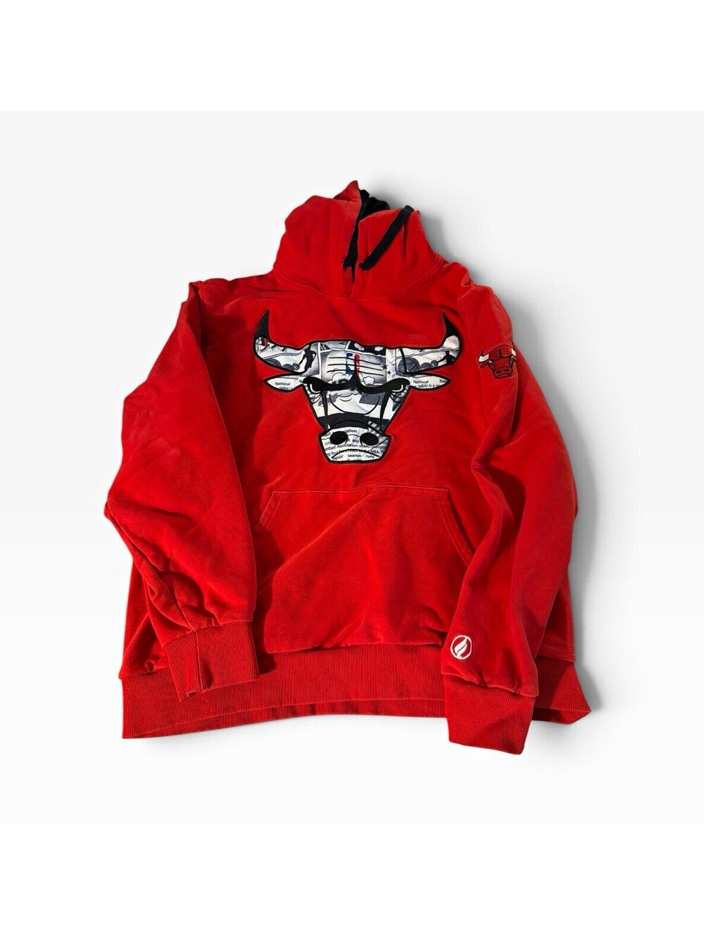 FISLL Chicago Bulls NBA Basketball Red Pullover Hoodie Sweatshirt XL